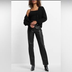 Express black leather pants